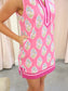 Cici Floral Sleeveless Contrast Border Dress