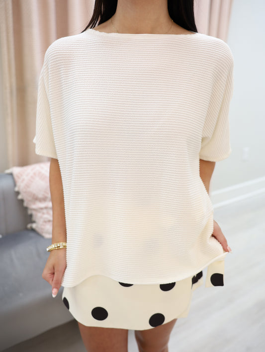 Solid Ribbed Basic Top