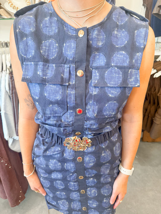 Dot Belted Dress