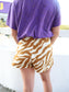 Lila Tiger Print Skort