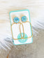 Glitter Top Rectangle Hoops