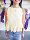 Blair Sleeveless Ruffle Gingham Top