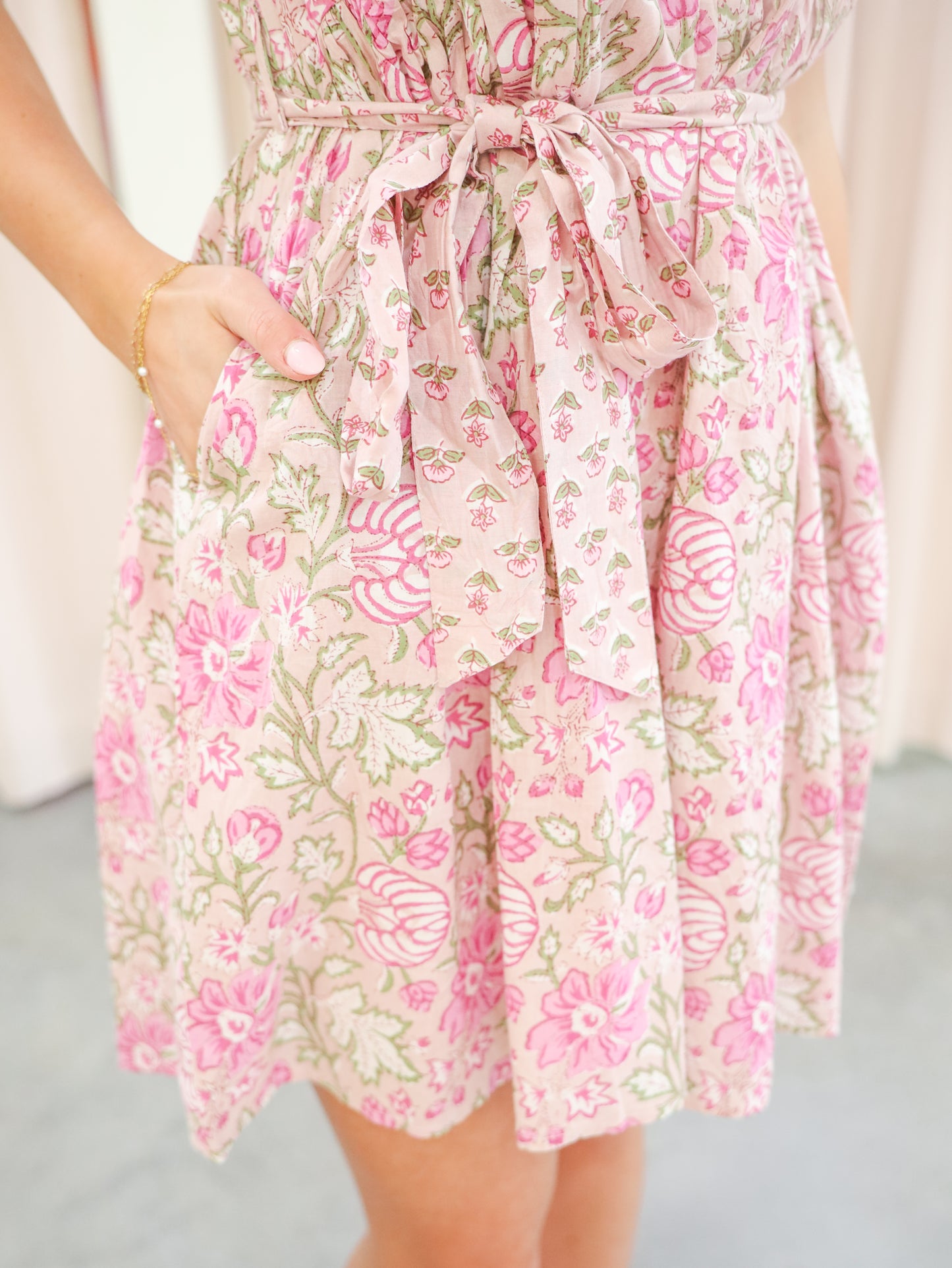 Iris Floral Belted Dress