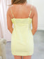 Nicole Gathered Bust Square Neck Mini Dress