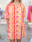 Margo Printed Button Down Shift Dress