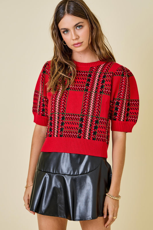 Checkered Plaid Sweater
