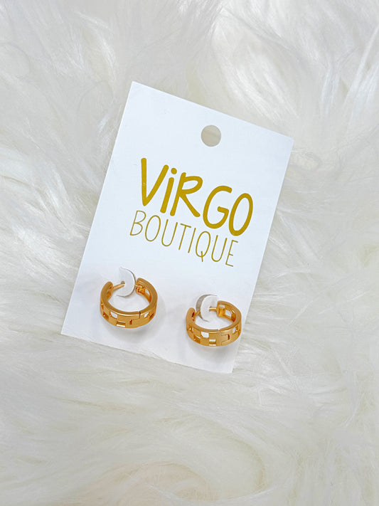 checkered hoops, gold hoops, silver hoops, checkered gold hoops