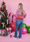 Christmas sweater, pattern sweater, long sleeve sweater, women's holiday sweater