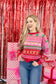 Christmas sweater, pattern sweater, long sleeve sweater, women's holiday sweater