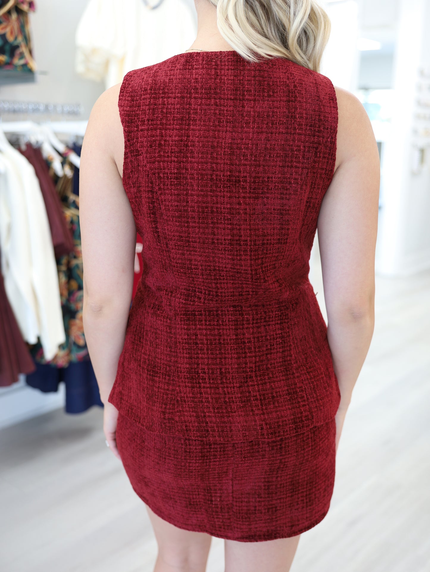 Tweed Top & Skirt Set