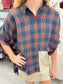 Oversized Button Down Christmas Plaid
