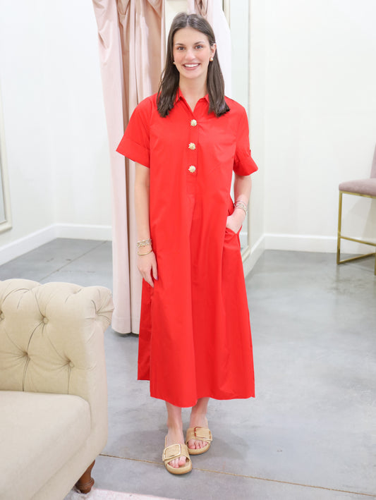 Julie Collared Midi Dress