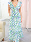 Mawar Ruffle Floral Maxi Dress