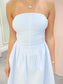 Cleo Pleated Tube Mini Dress