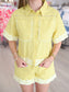 Finley Floral Lace Trim Linen Top & Short Set