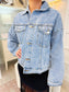 denim jacket, jean jacket, rhinestone jacket