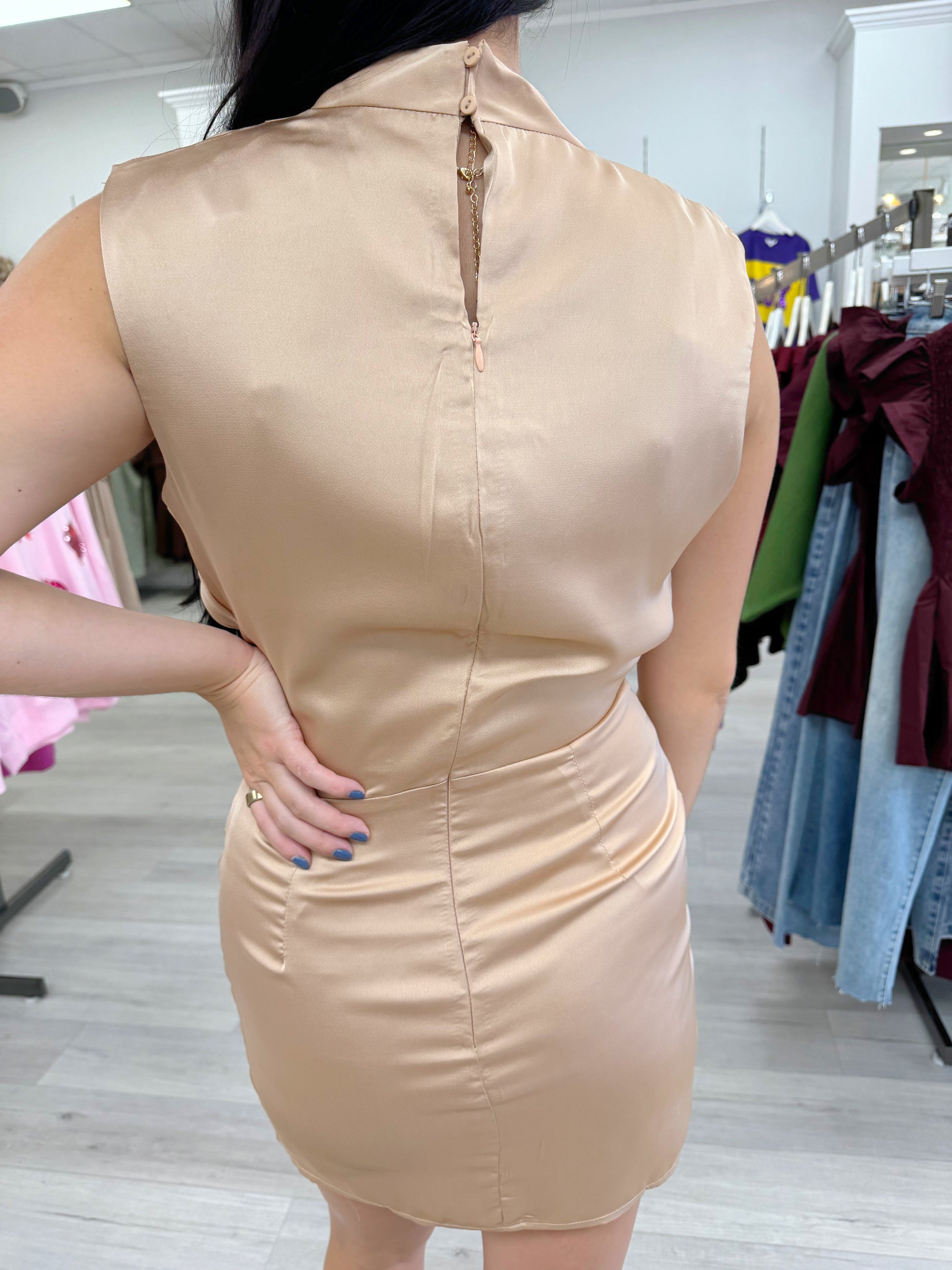 fancy dress, woman's dress, sleeveless dress, boutique dress, wedding guest dress, date night dress, night out dress, girls night dress, classy dress, strut and bolt dress, fall fancy dress