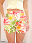 Georgina Tropical Linen Blend Dress Shorts