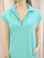 Karis Half Zip Mock Neck Mini Dress