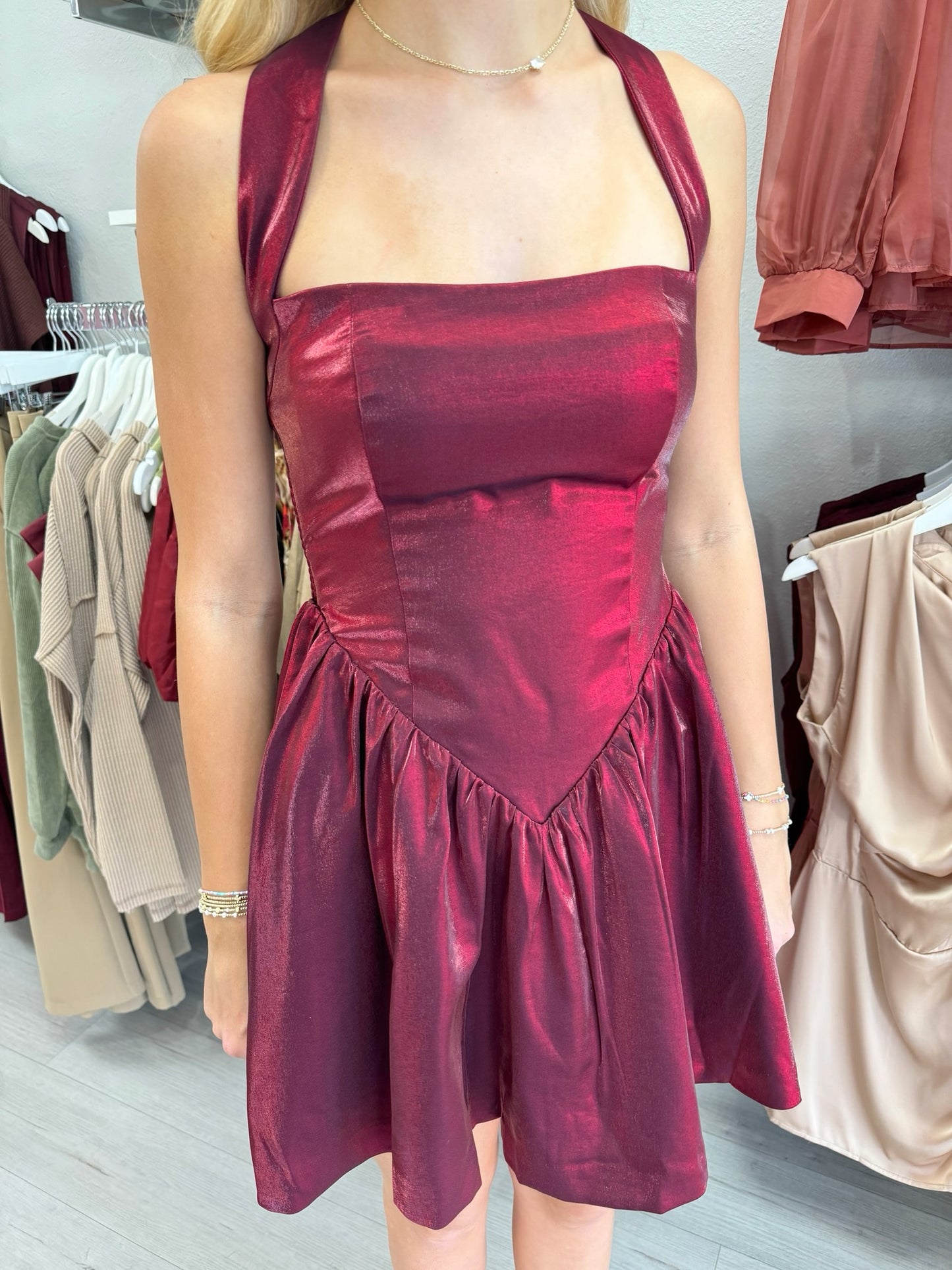 Halter Neck Mini Dress