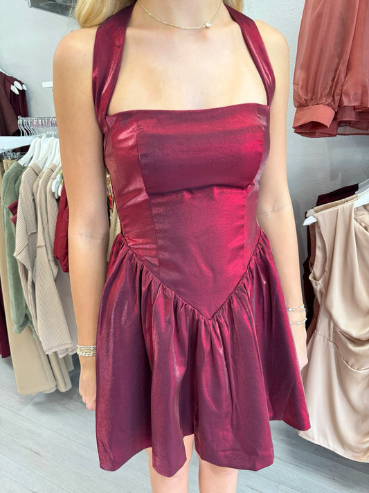 Halter Neck Mini Dress