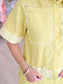 Finley Floral Lace Trim Linen Top & Short Set