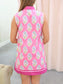Cici Floral Sleeveless Contrast Border Dress