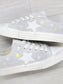 Sky Blue Floral Sneakers
