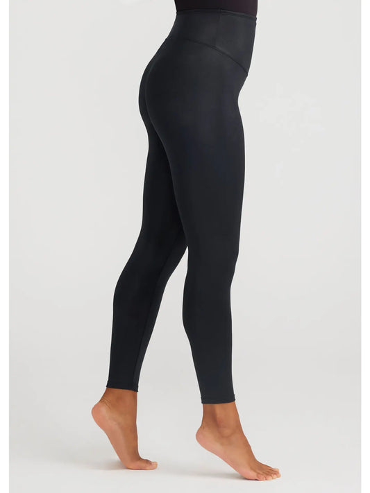 Black Leggings, Stretchy Leggings, Shaping Leggings, Shiny Leggings, Thick Banded Leggings, Ankle Length Leggings, Flattering Leggings, Fall Leggings, Dressy Leggings, Work Leggings, Elektra Coated Shaping Leggings