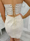 Women's dress, cream dress, black dress, western dress, country concert dress, strapless embroidered dress, embroidered western dress, flattering dress, women's flattering country dress, country concert dress