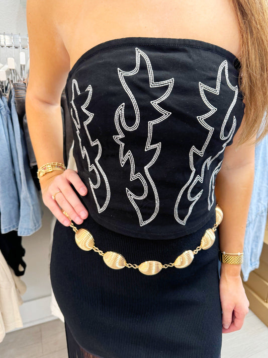 crop top, country top, tie top, strapless top