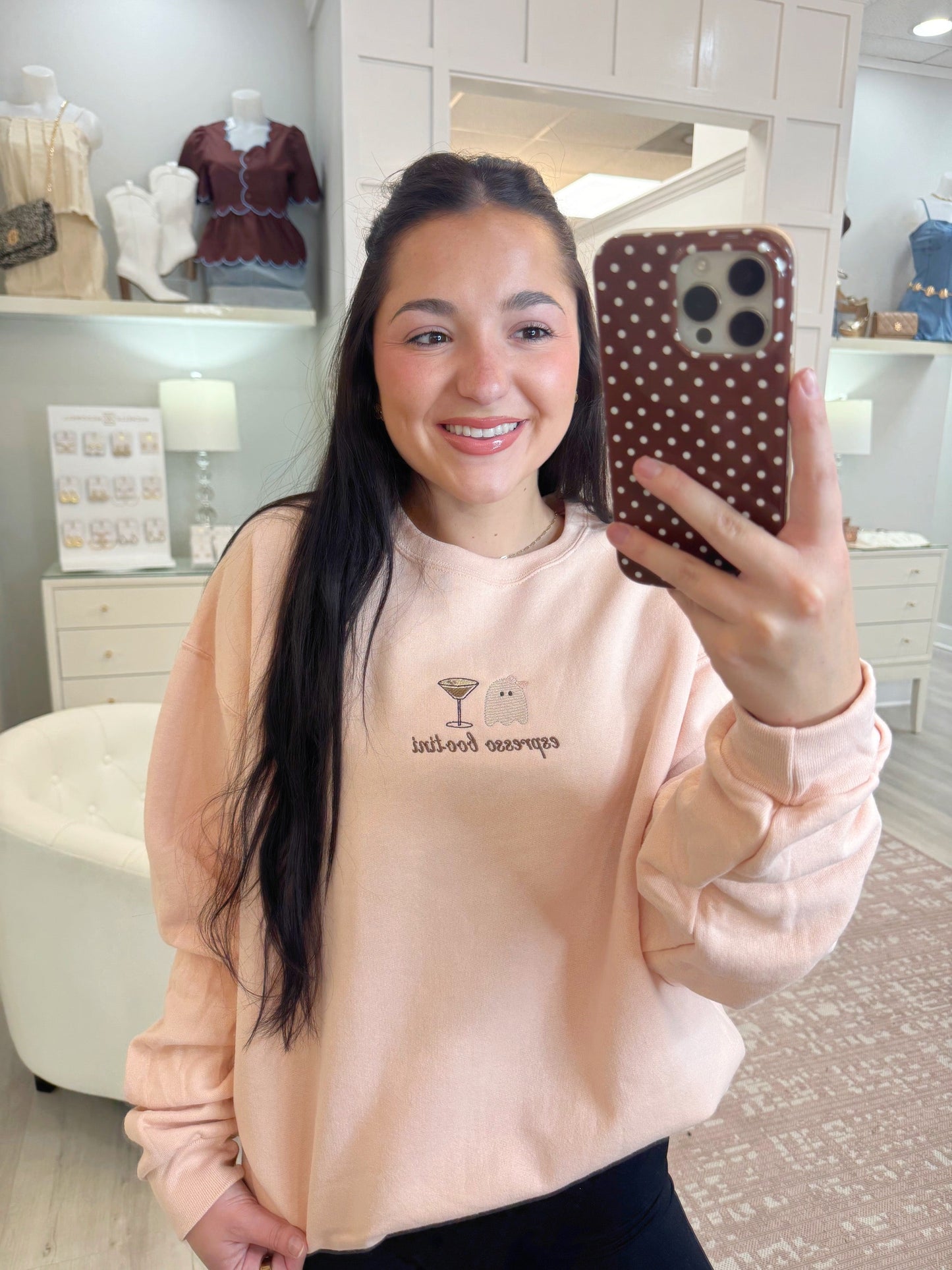 espresso sweatshirt, Halloween sweatshirt, fall sweatshirt