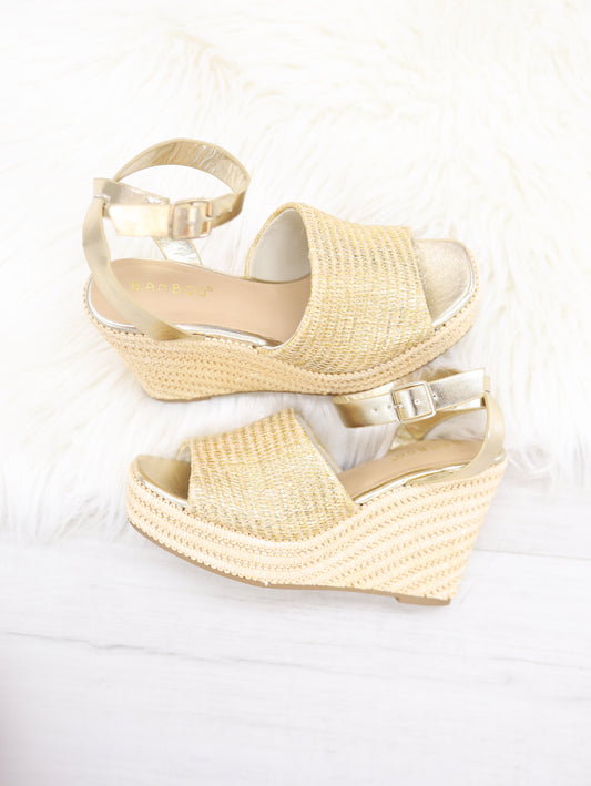 One Band Ankle Strap Wedge
