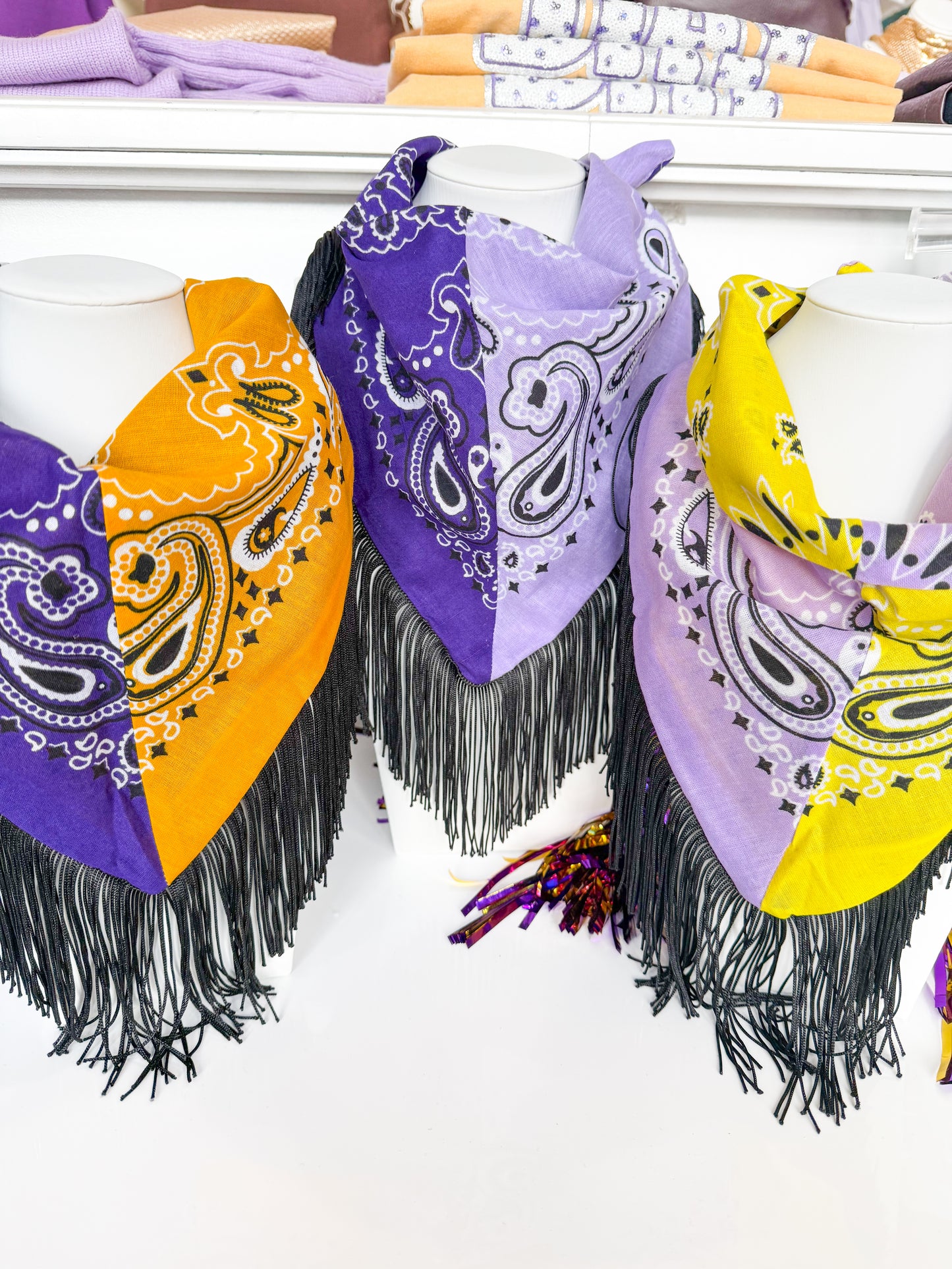 Sadie Black Fringe Bandana