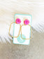 Glitter Top Rectangle Hoops