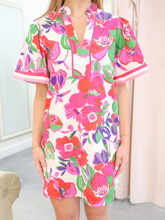 Miranda Floral Short Sleeve Dress