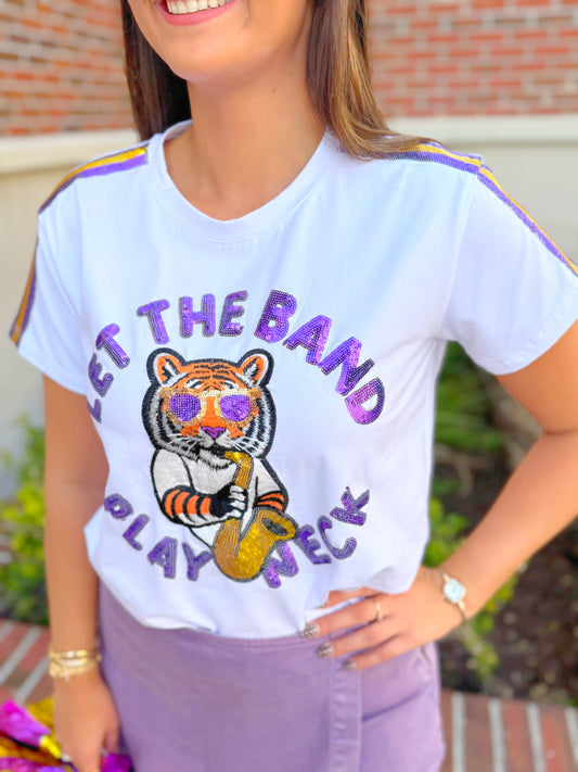 Let The Band Play Neck Tee
