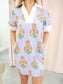 Amelia Floral V-Neck Puff Sleeve Dress
