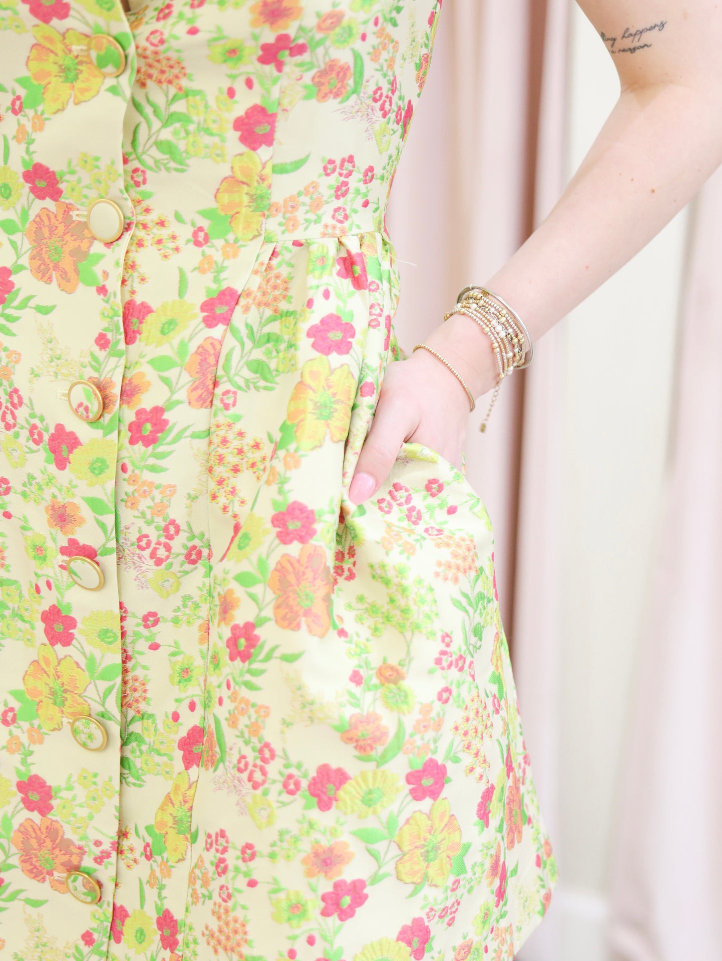 Floral Jacquard Dress