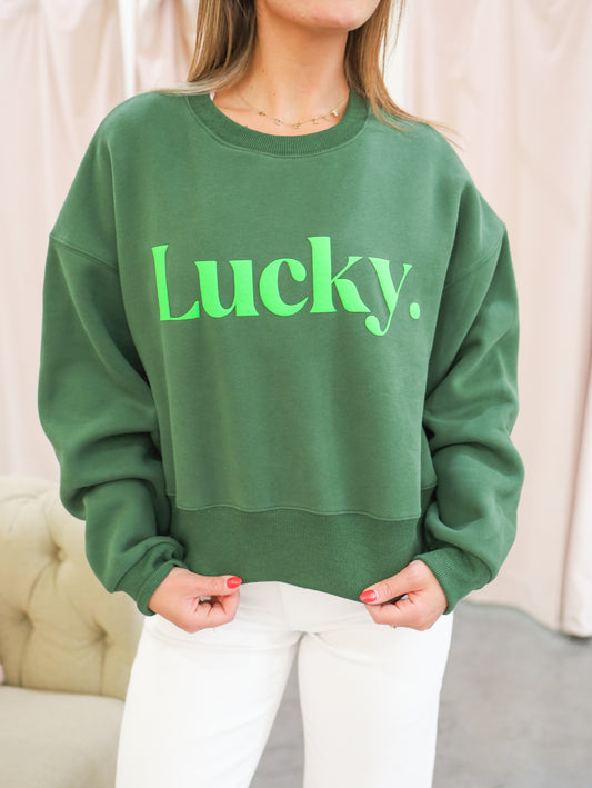 Lucky. Puff Boxy Sweatshirt