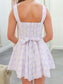 Adele Embroidered Square Neck Mini Dress