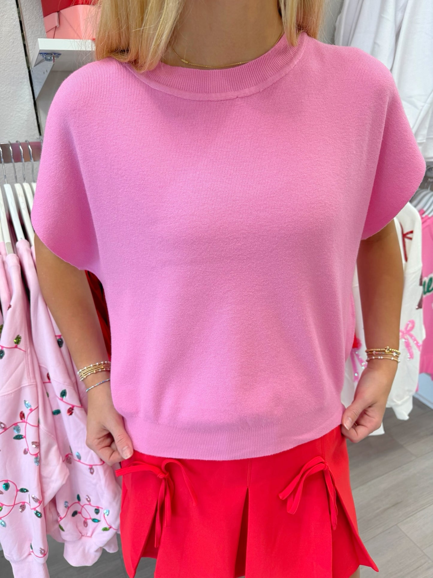 Short Sleeve Dolman Sweater