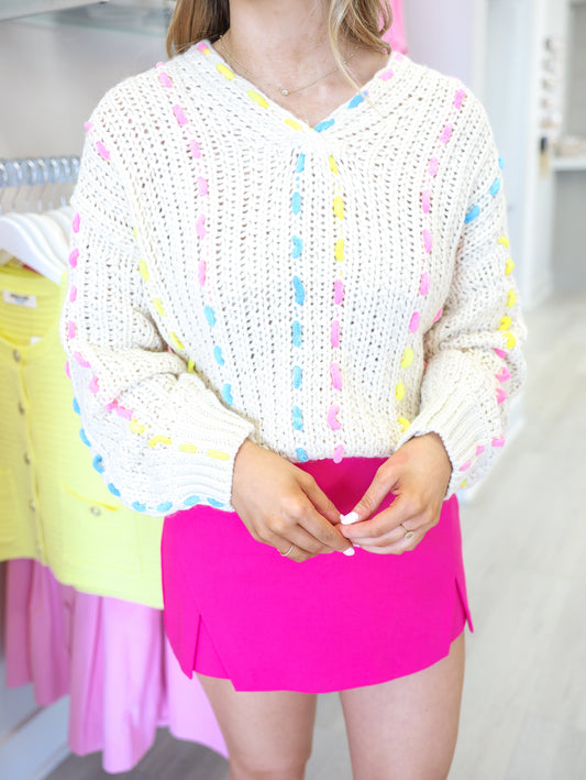 Colorful Chunky Sweater