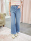 Patch Pocket Wide Leg Jeans