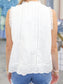Joyce Lace Trim Eyelet Detail Blouse