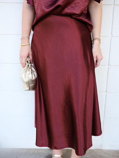 Maria Satin Skirt