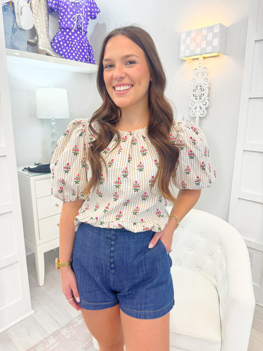 Cottage Stripes Nina Top