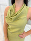 Sleeveless Cowl Neck Dress