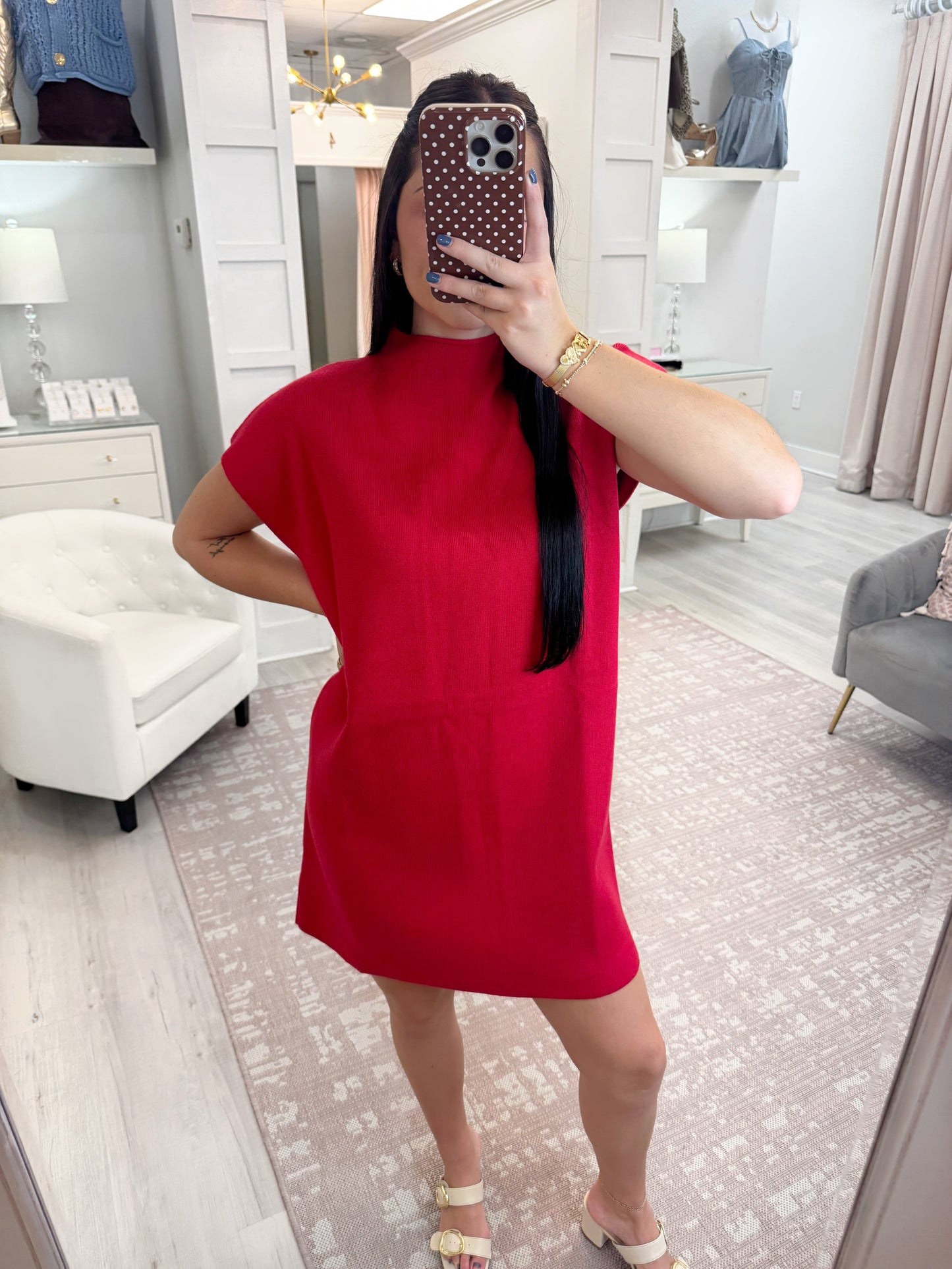 Mock Neck Sweater Dress