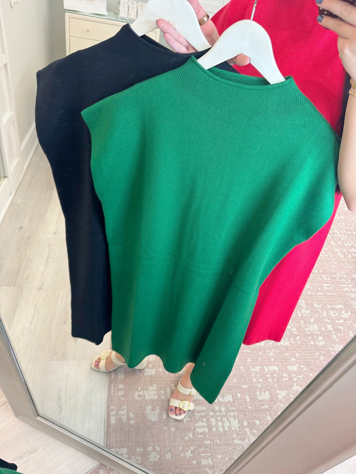 Mock Neck Sweater Dress